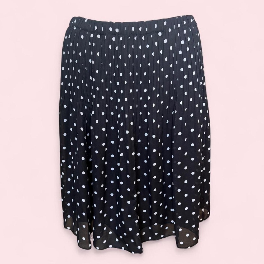 Sunny Leigh black and white polka dot midi skirt
